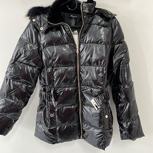 Black puffy coat